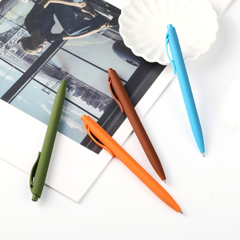 deegtran Pens Bulk, 50 Pack No Bleed Orange Click Pen, Wholesale Retractable Ballpoint Pens, Pens Medium Point, Smooth Ink Pen, 1.0MM Orange Ink - Image 5